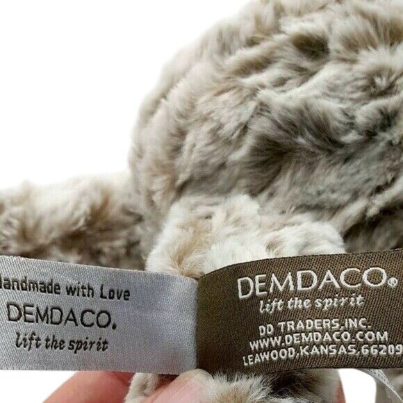 Demdaco Giving Bear Plush Brown White 9" Always in my Heart Mottled Frosted - Picture 10 of 12